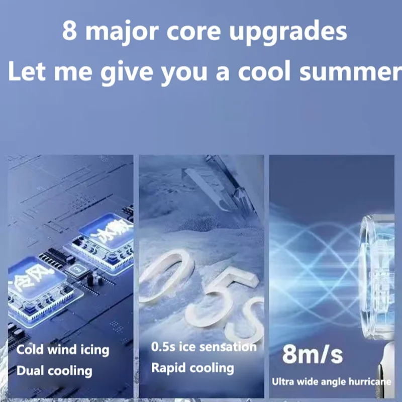 Xiaomi Handheld Highspeed Electric Fan 100 Wind Power Infinitely Adjustable Speed Convenient Turbo Fan 4000mah Chilling Function