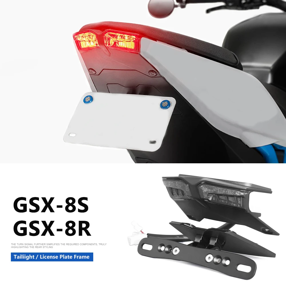 

GSX8S GSX8R LED Tail Light Turn Signal Fender Eliminator license Plate Frame Tail Tidy For SUZUKI GSX-8S GSX-8R 2024 2025 2026
