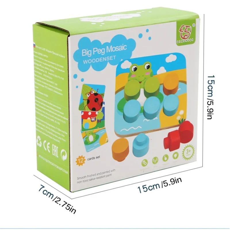 Jeu d'ongles en forme de champignon, Puzzle d'apprentissage précoce pour enfants, jouets interactifs, reconnaissance des couleurs d'intelligence