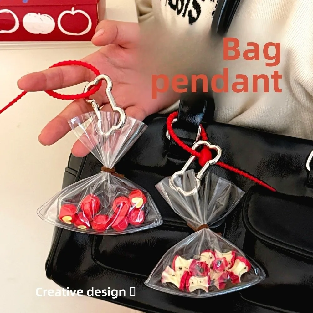 Gifts Apple Keychain Portable Auto Interior Decor Accessories Foam Fruit Pendant Bag Keychain Rearview Mirror Fruit Pendant