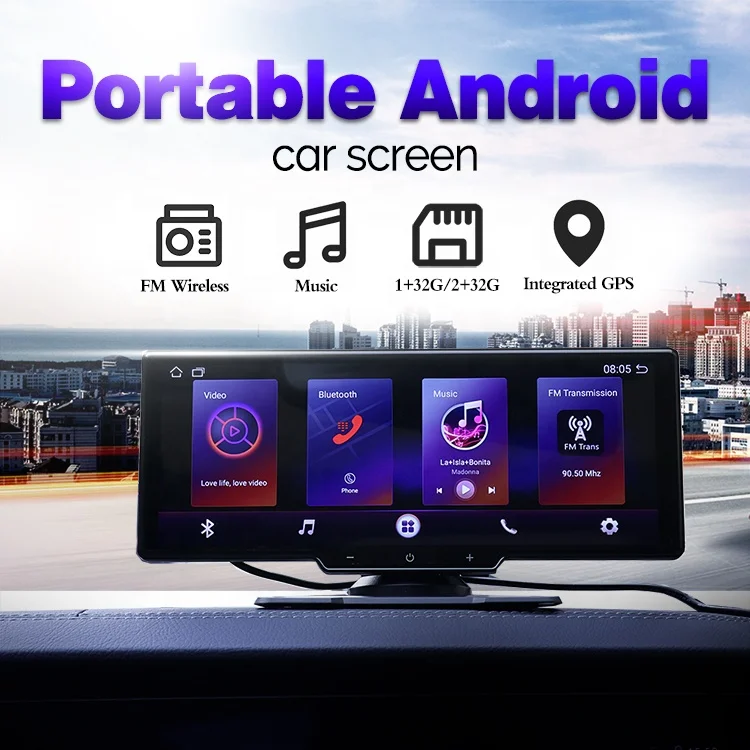Portable10,26" HD IPS Bildschirm Auto Stereo Android Wireless Carplay Smart Screen Multimedia Auto