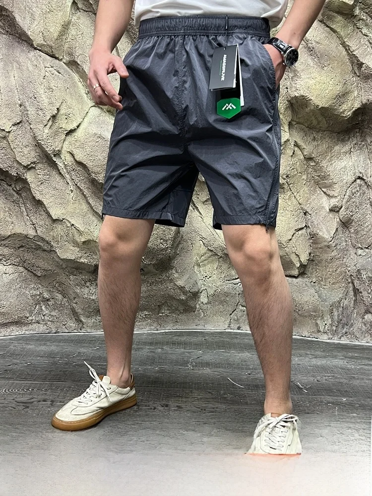 

Leavo Johnson, металлические нейлоновые легкие дышащие боковые молнии, повседневные прямые брюки, молодежные летние модные базовые цвета