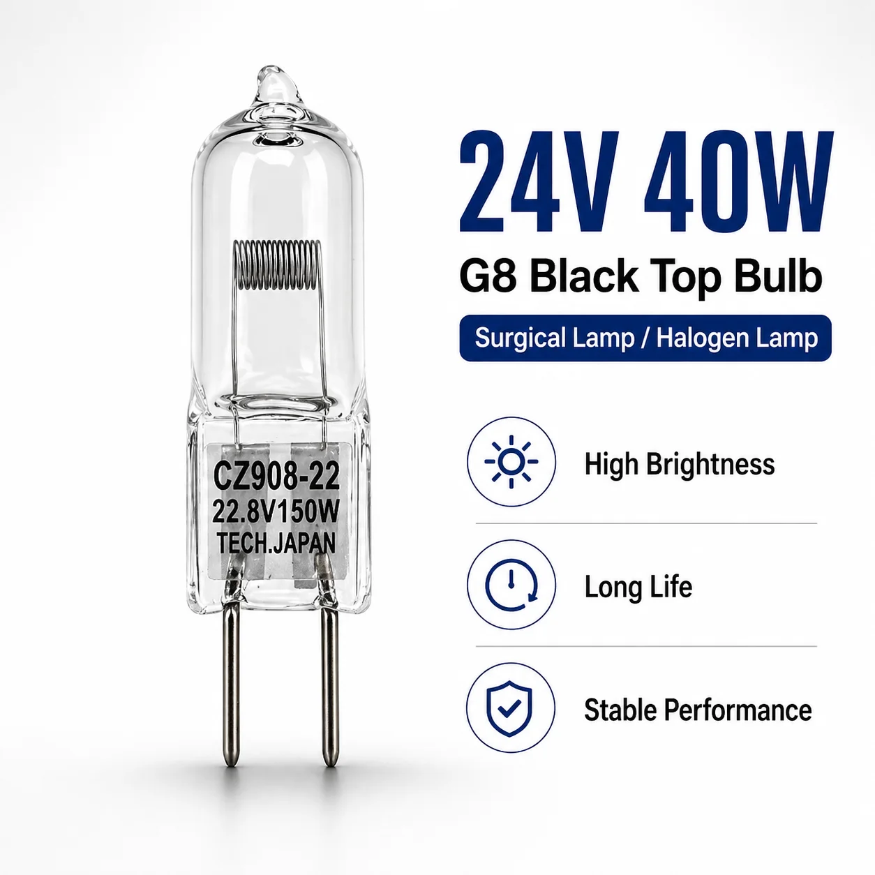 Лампа галогенная 22.8В 150Вт JC 22.8V150W G6.35 Berchtold CZ908-22 Martin для операционных и хирургических светильников