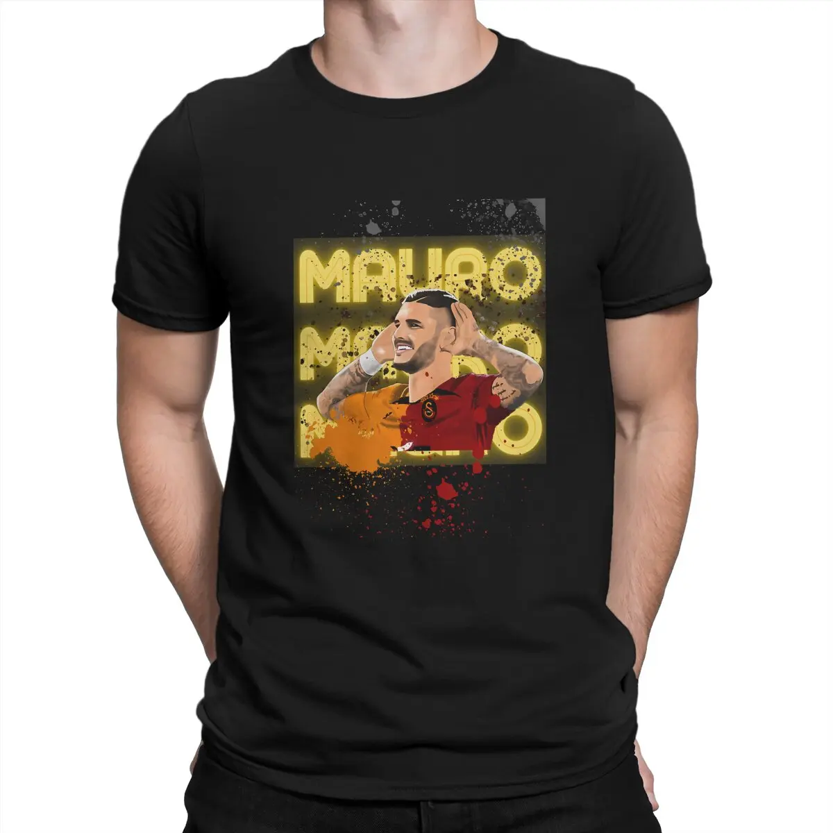 Mauro Icardi Istanbul Man's TShirt G-Galatasaray O Neck Short Sleeve Fabric T Shirt Humor Top Quality Birthday Gifts