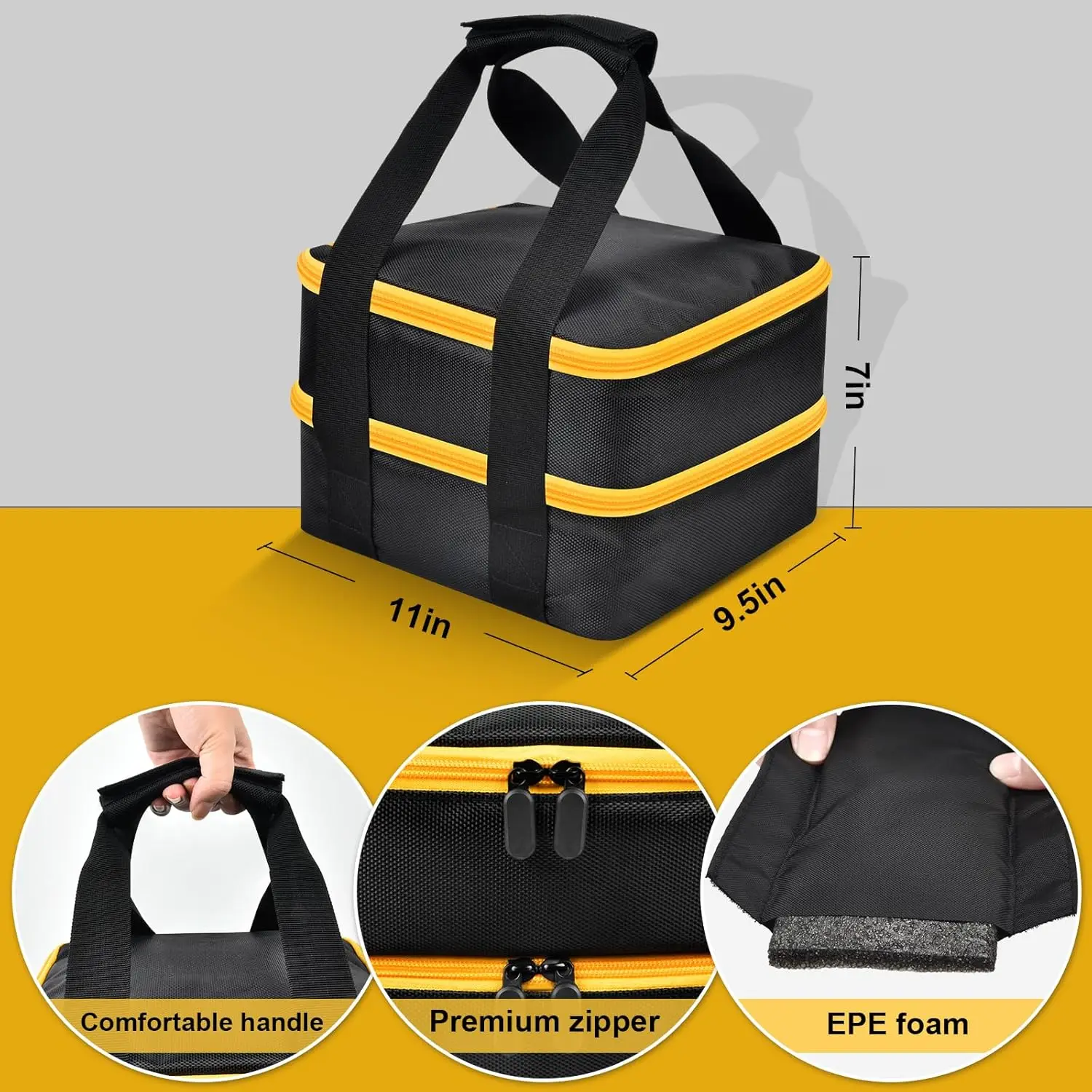 Large Battery Storage Bag for DEWALT/for Milwaukee 20v/ 18v/ 12v Battery &Charger, Tool Batteries Carrying Case Cover (Box Only)