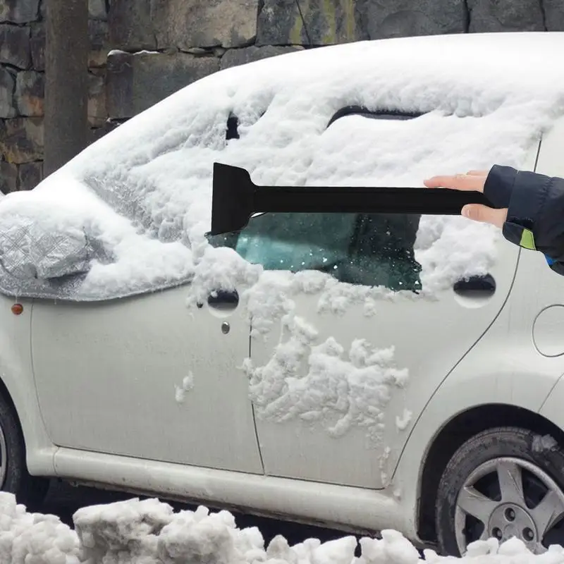 Pala de nieve para coche con mango ergonómico, herramienta de invierno automática, raspador de nieve con diseño de gancho, accesorios de limpieza de parabrisas automático