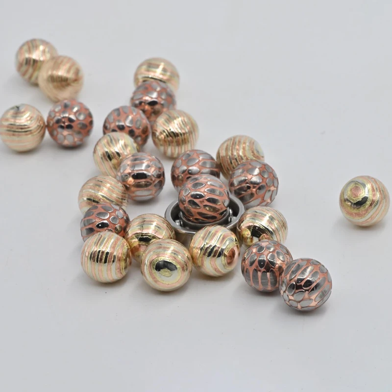 1PC Holeless Beads 7.95mm Gyro Holeless Beads Superconducting Zirconium Damascus Fingertip Gyro Beads