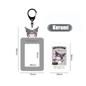 Sanrio Hello Kitty Card Holder, Kawaii Keychain, CinnaMoroll Beautiful, Kuromi Melody, Kpop Photo Card, Keychain Bag Pendant, Girl Gift 12 Main Sales Kuromi Keychain - №4