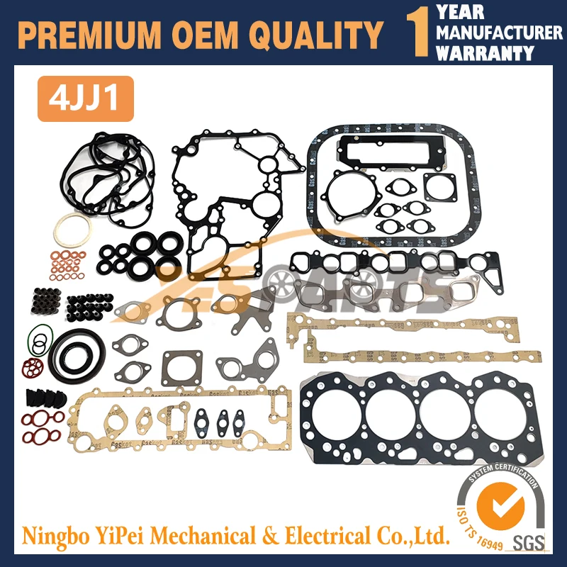 4JJ1 4JJ1-TC Engine Full Gasket set For ISUZU NPR NQR ELF Truck 3.0