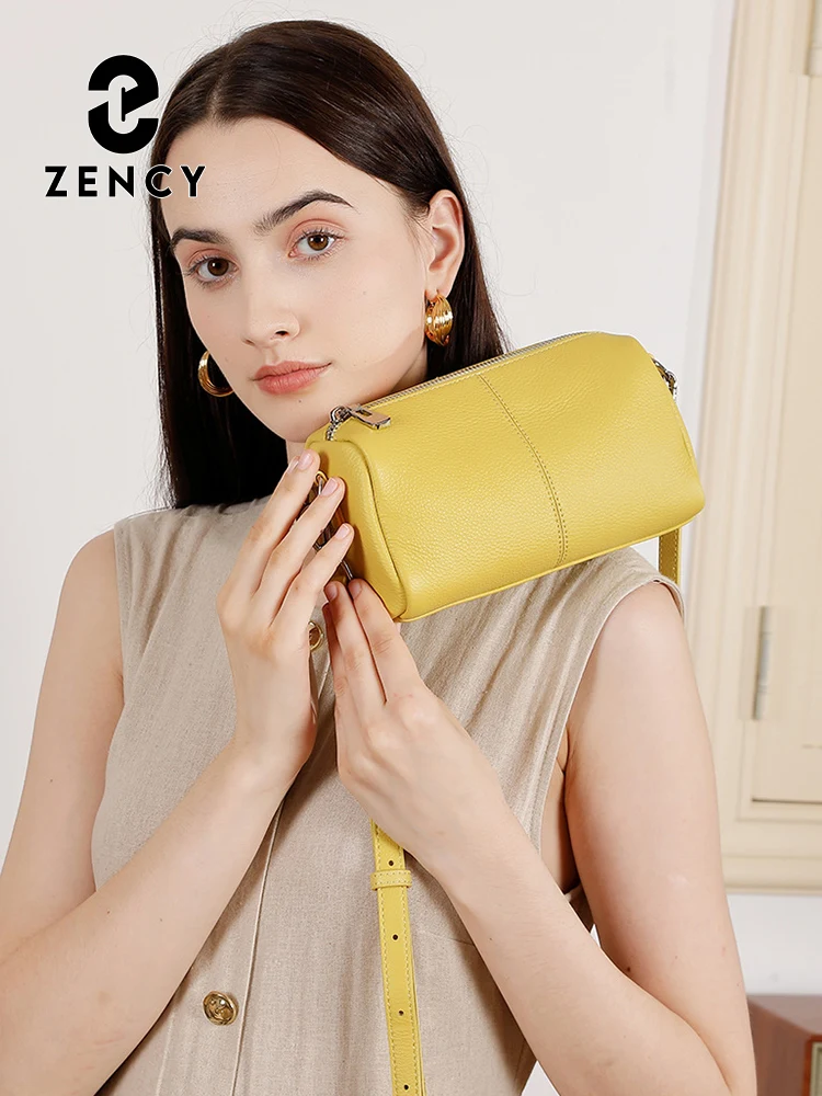 Zency Women's Handbag 100% Genuine Leather Ladies Shoulder Crossbody Bag Fashion Hobos 2025 Trendy