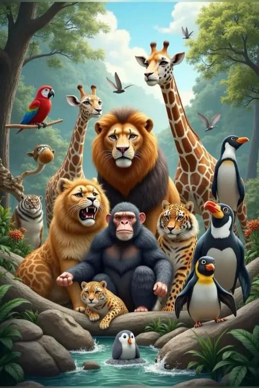 

Animal World AB Diamond Painting Kits Photo Art 5d Diy Full Square Round Mosaic Cross Stitch Embroidery Home Decor Gift