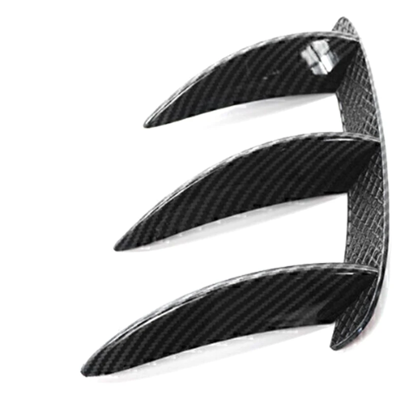 Car Carbon Fiber Rear Bumper Spoiler Side Air Outlet Wing Canard Fin For Mercedes Benz A Class W176 A200 A260 For AMG