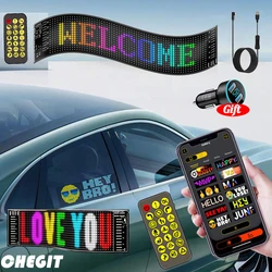 LED Matrix Pixel Panel Flexible Addressable USB 5V RGB Pattern Graffiti Scrolling Text Animation Display Car Shop Bluetooth APP