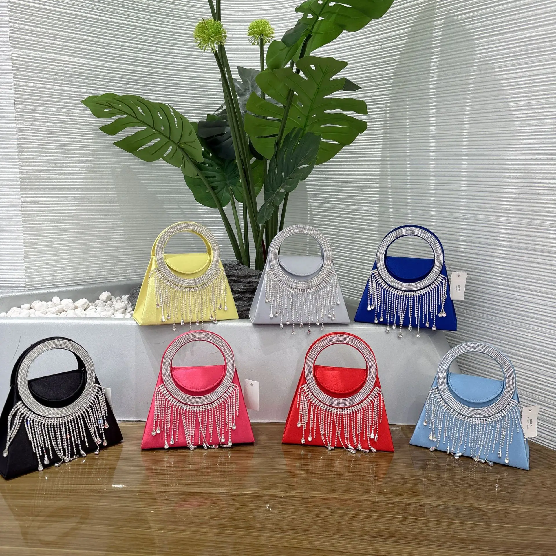 Original Designer Brand Female Bag Full of Multi-layered Tassel Necklace Fashion Luxury Rhinestone Bags for Women