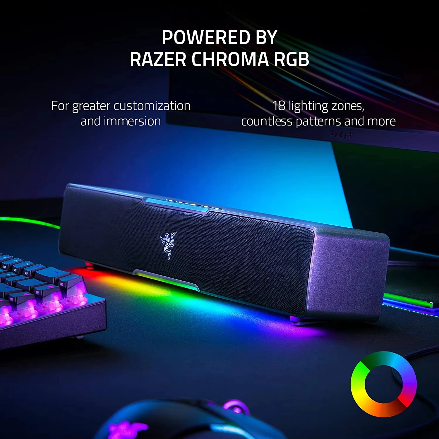 Leviathan V2 X Compact Gaming Soundbar With Chroma RGB USB And For Bluetooth 5.0 For PC Desktop Laptop Smartphones