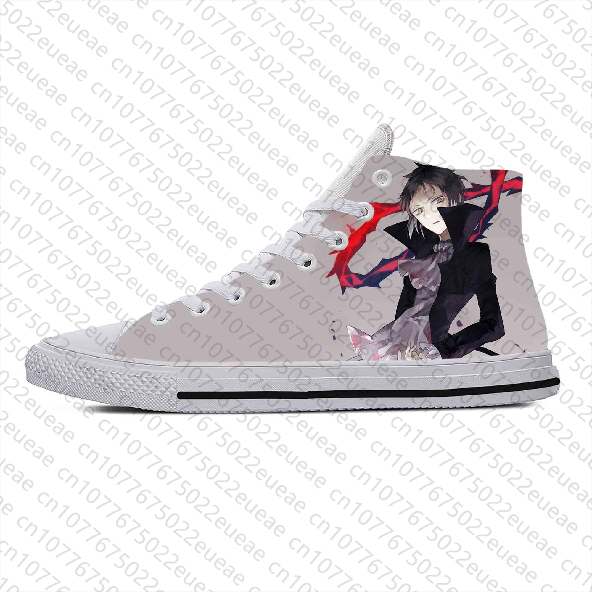 Zapatillas de tela informales para hombre y mujer, zapatos ligeros y transpirables con estampado 3D de Anime, Manga Bungo Stray Dogs Akutagawa Ryunosuke