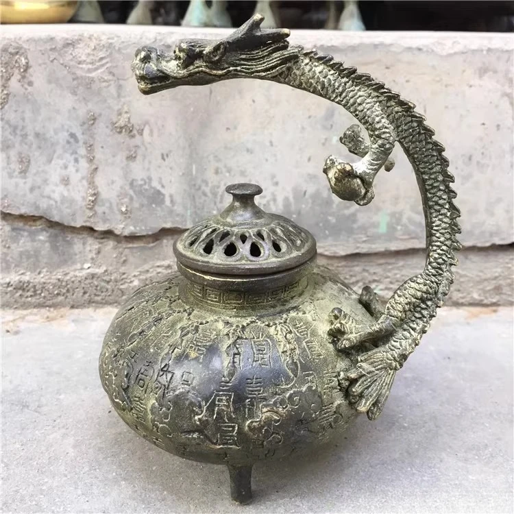old-chinese-bronze-hand-carved-dragon-statue-incense-burner-xuande-mark