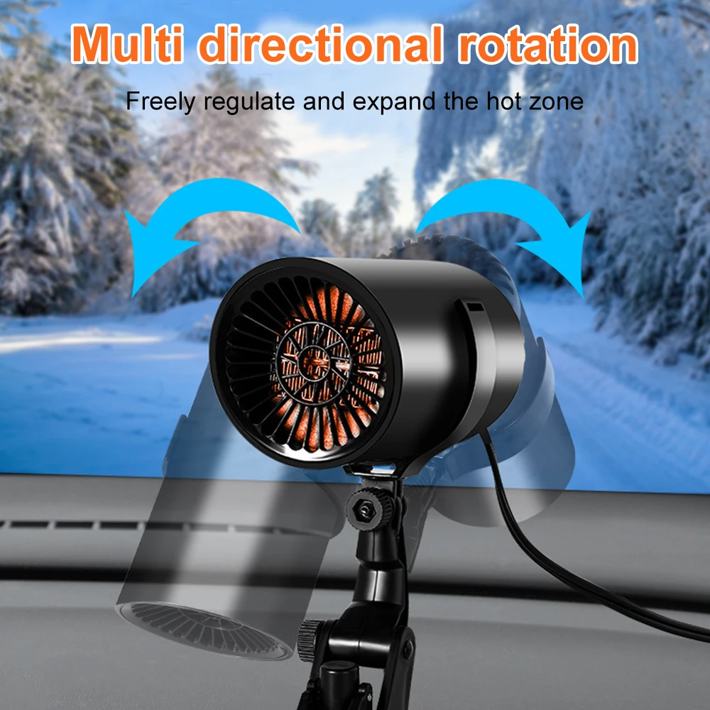 12V Heaters Rechargable Fan Rechargeable Fans Portable Heater Heating Defogger for Car Windshield