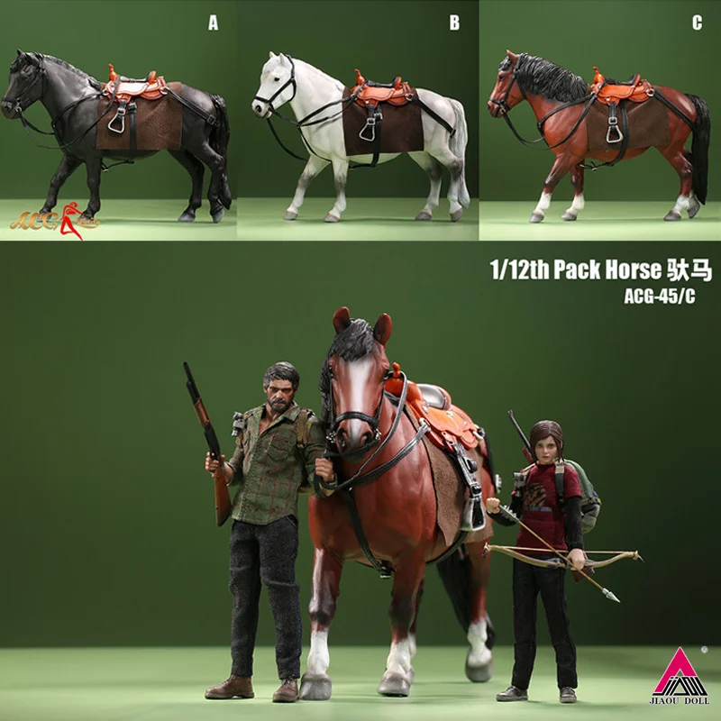 

ACGTOYS ACG-45 1/12 Static Animal The Pack Horse with Harness Model Soldier Scene Accessories Fit 6'' Action Figure Body Dolls