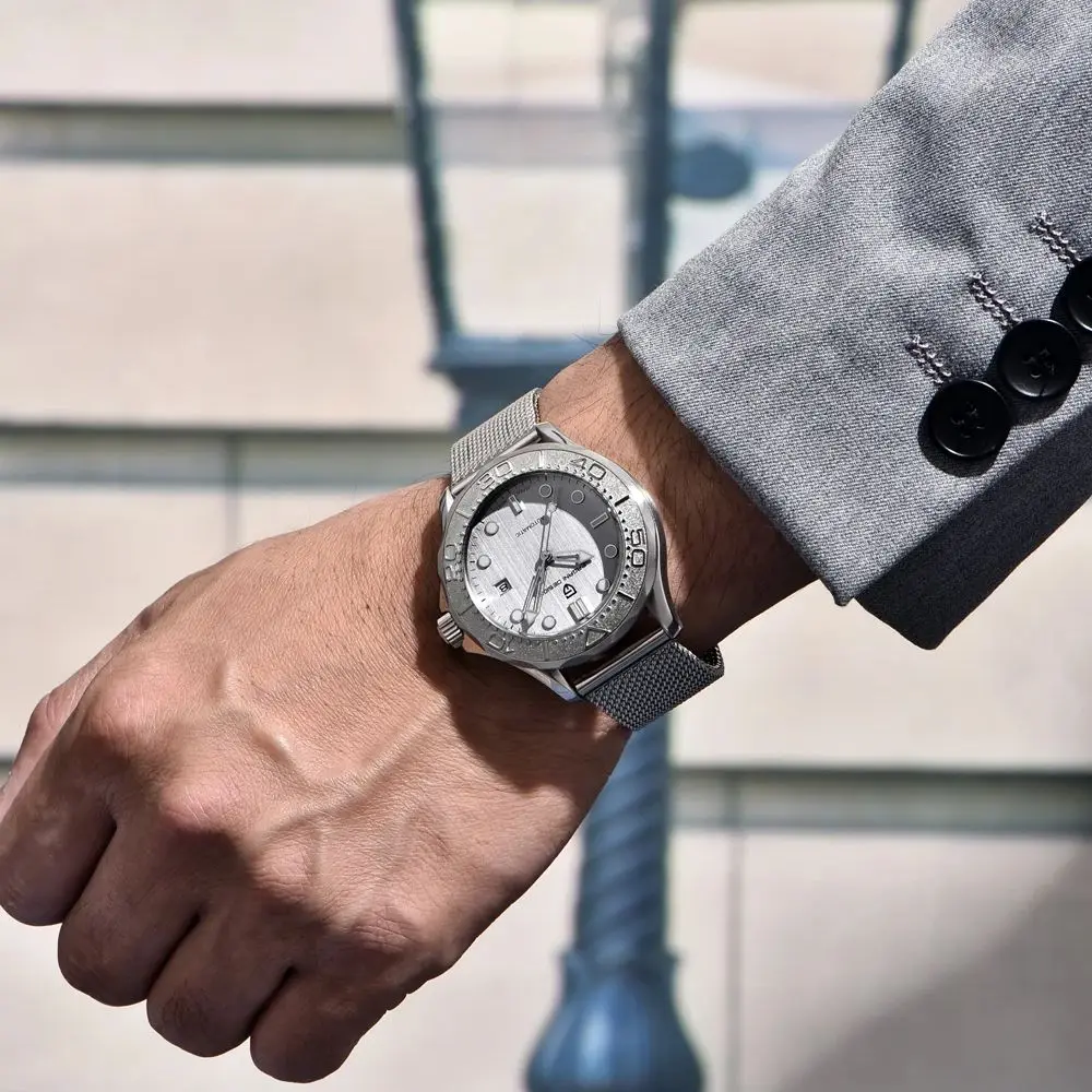 PAGANI DESIGN 2025 جديد ساعة معصم ميكانيكية للرجال تنقش الغوص الحافة ساعات رجالية ساعة أوتوماتيكية للرجال 100 متر مقاوم للماء