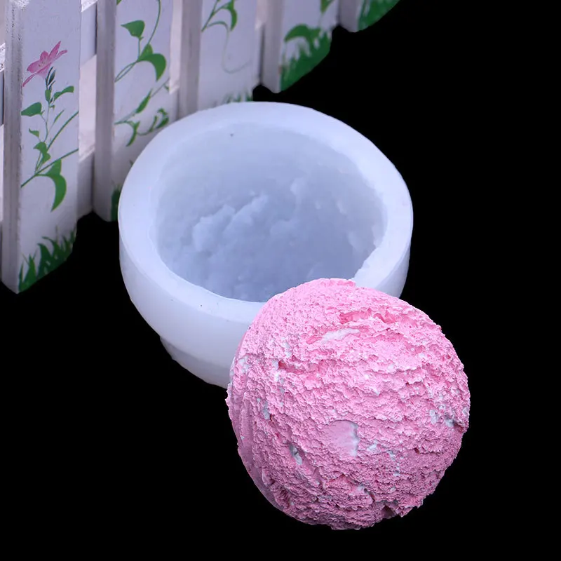 Ice Cream Spherical Candle Making Silicone Soap Mold Model DIY Decoration Mold Gypsum Aromatherapy Hanging Decoration Mold - view 3