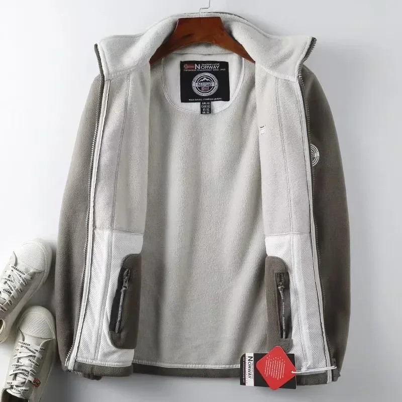 النرويج واحدة AB الوجهين الصوف سميكة الدافئة سترة الرجال حجم كبير الخريف/الشتاء العصرية فضفاضة المناسب للجنسين