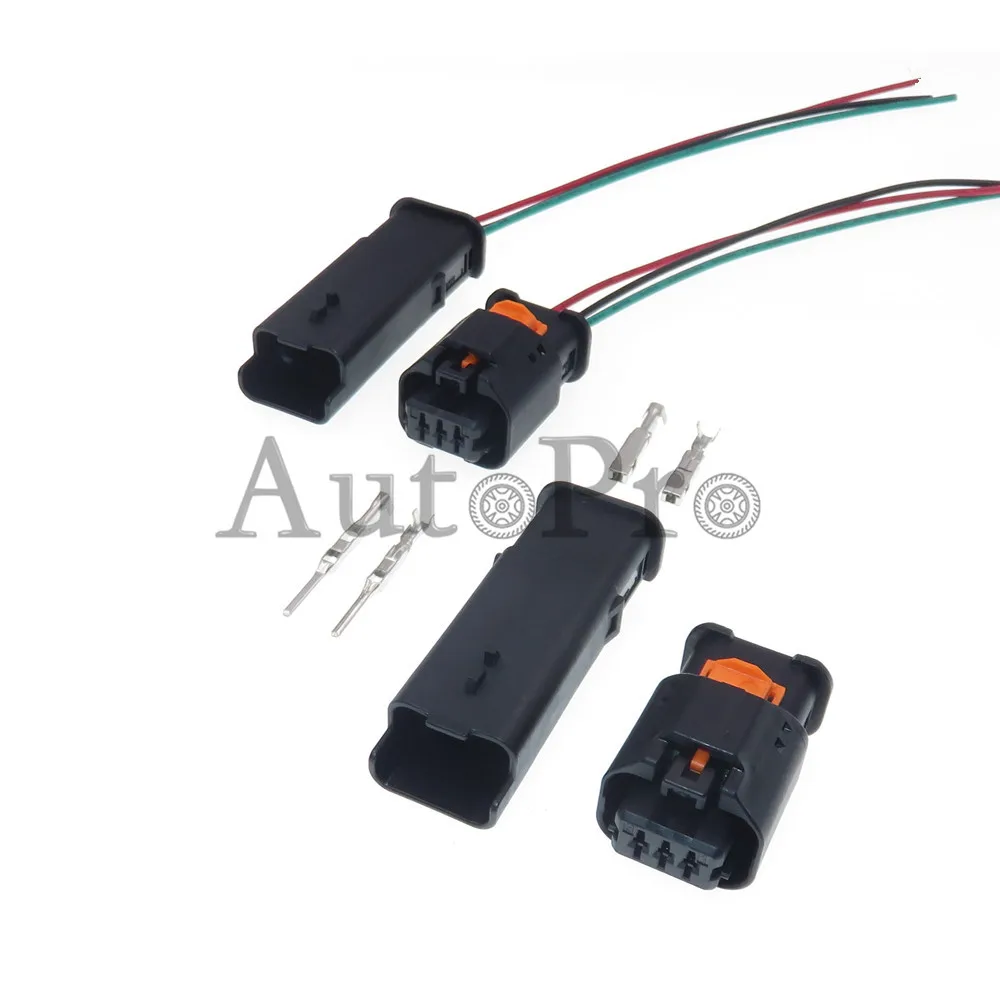 1 Set 3 Hole 1.5 Series AC Assembly Car Headlight Regulator Sensor Sockcet Waterproof Wire Plug 1801177-1 1-1801178-1