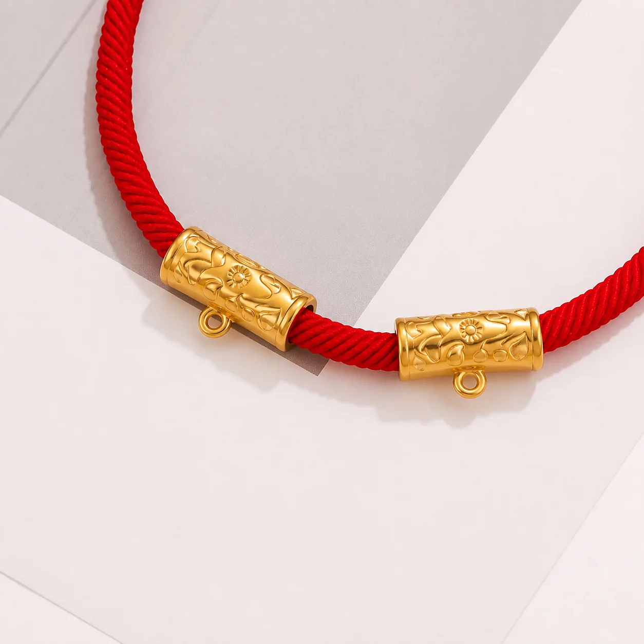 2 Stück gebogene Edelstahlperlen, Retro-Rundanhänger, Verbindungsstücke für DIY-Armbänder, Halsketten, Schmuckherstellungszubehör – Detail 4