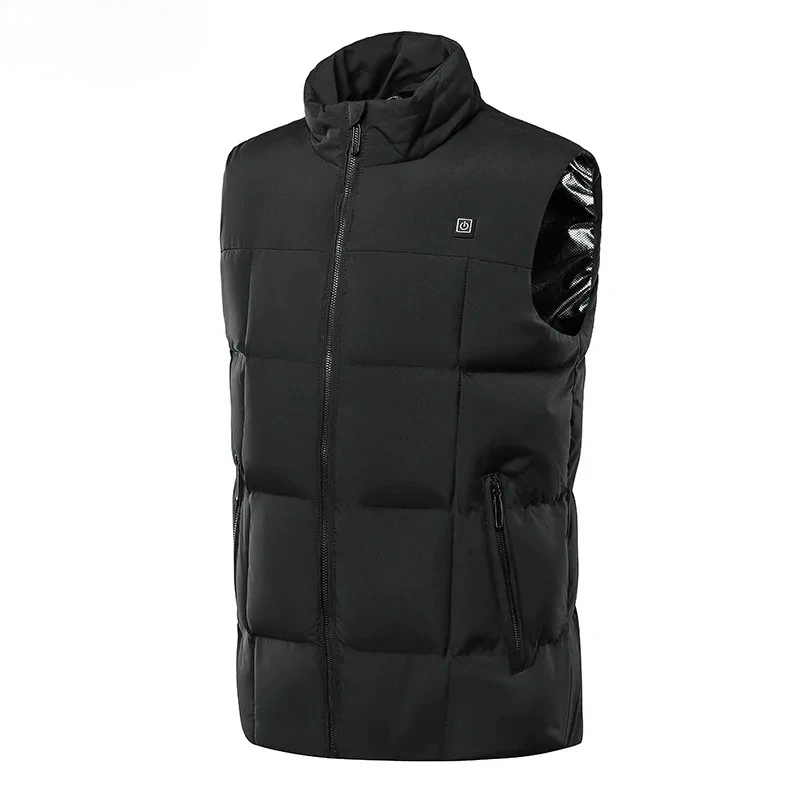 USB Smart Temperature Control Vest para homens, roupas de aquecimento, ao ar livre funcional, quente, 9 zonas, inverno