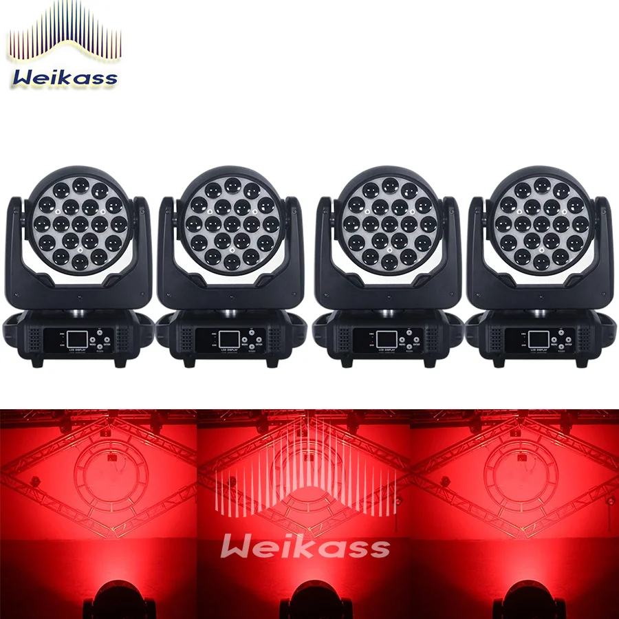 

19x15W RGBW LED Beam Wash Zoom Moving Head Stage Light Dmx Control Профессиональное сценическое освещение для DJ Disco Bar Wedding 0Tax HOT