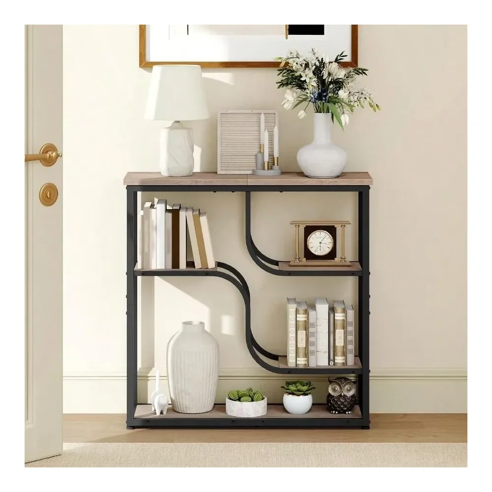 

Table, Furniture, 29.5 Console Table, 5Tier Sofa Table, Behind Couch Table With Storage Shelves Hallway, Living Rooms, Entryway