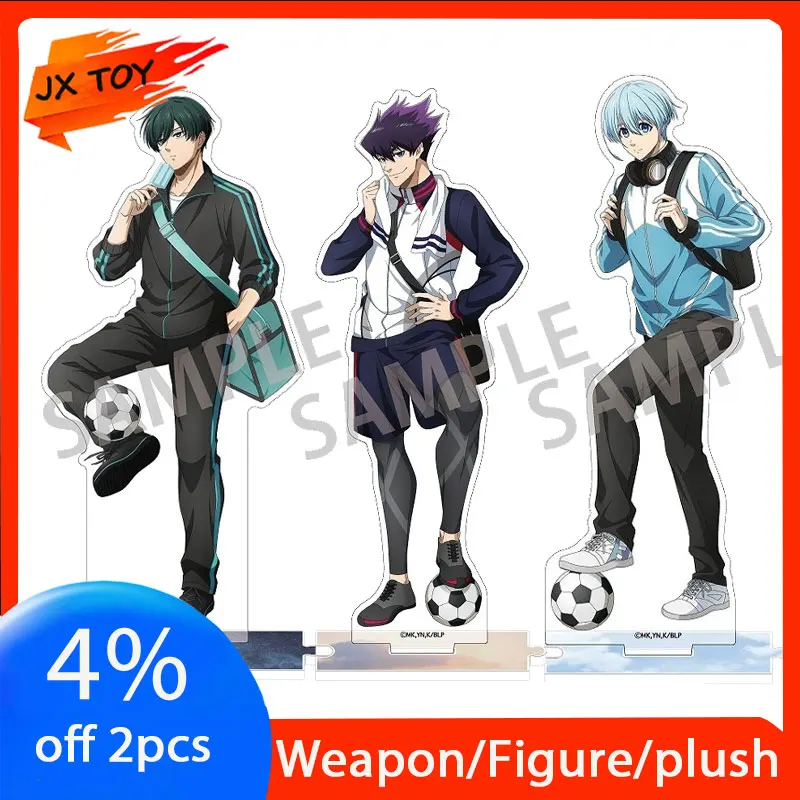 JX TOY Anime BLUE LOCK Jouer au football Ver. Support en acrylique Seishiro Nagi, Statue Meguru Bachira, figurine Hiori You, jouets d'ornements de bureau
