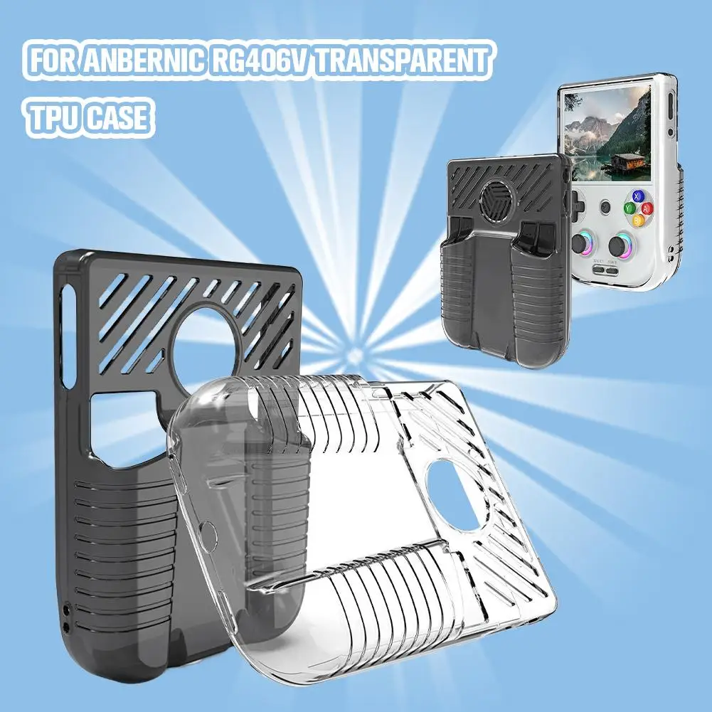 Anbernic RG406V 本体 クリアケース・ケース付 1PC Transparent TPU Protective Case For Anbernic RG406V Handheld