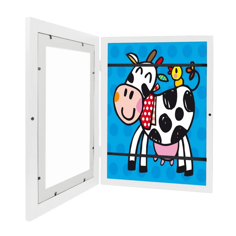 Children Art Frames A4 Magnetic Front Open Changeable Kids Frametory For Poster Photo Drawing Paintings Storage Display Decor