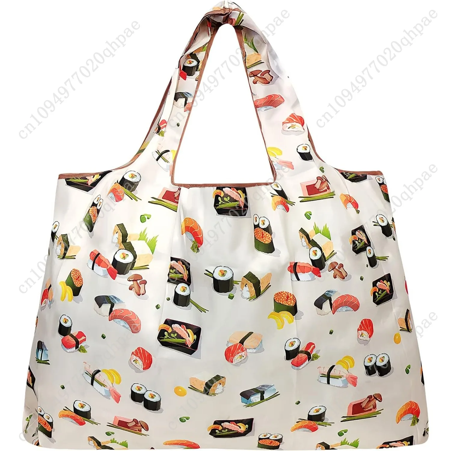 حقيبة بقالة تسوق قابلة لإعادة الاستخدام من النايلون قابلة للطي #2