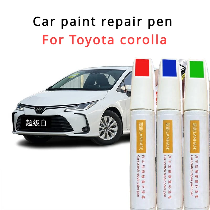 For Toyota Corolla Paint Repair Pen Dark Blue Mica Paint Scratches Tool Super White Spot Toyota Corolla  Paint Pen