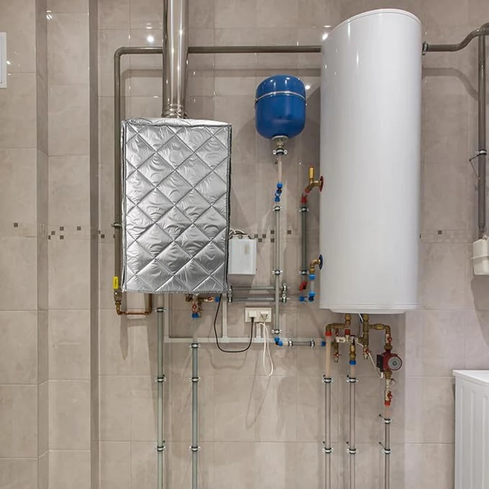 Water Heater Cover Outdoor With Double-track Zipper/elastic Bottom Straps Tankless Water Heater Cover Dustproof Protective Cover