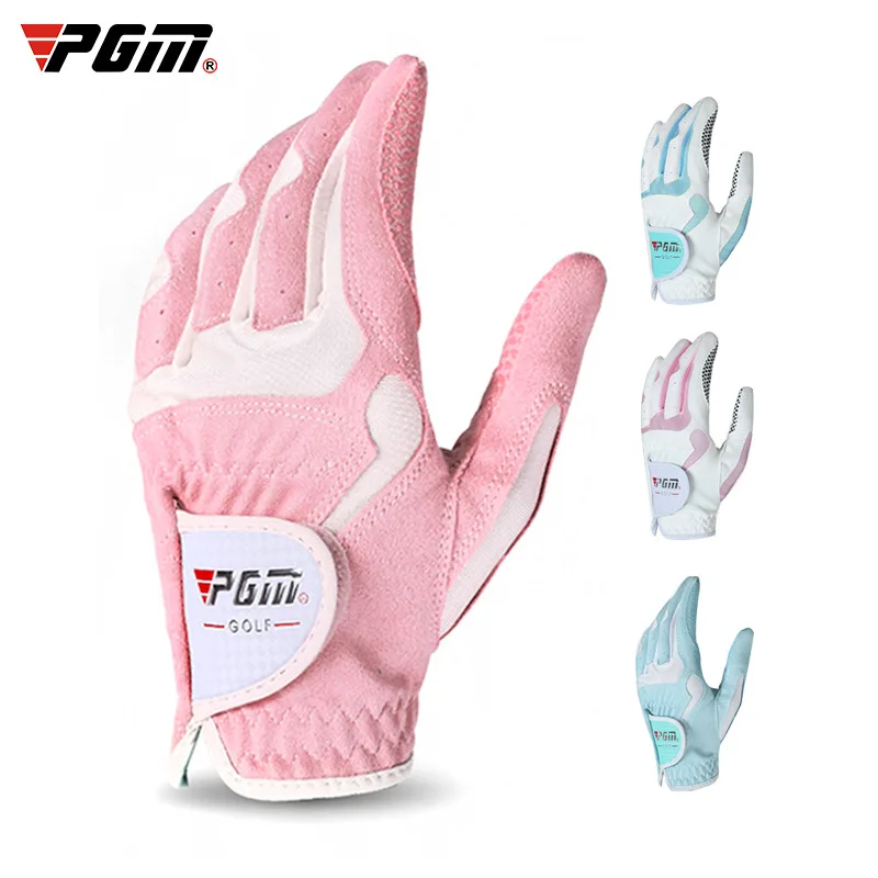 Women Golf Gloves Soft Microfiber Cloth Anti-Slip Beads Breathable Gloves Factory Outdoor Sports Protetive Gloves ST018