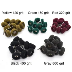 10PCS Mini Scouring Pad Polishing Brush Abrasive Wheel Nylon Fiber Grinding Sanding Head Buffing Brushes For Jewelry Dremel