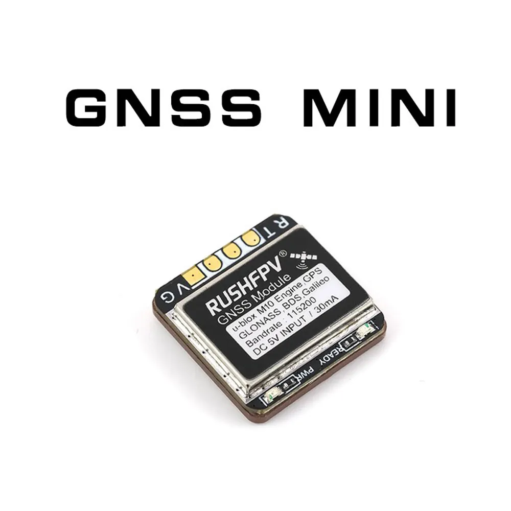 Módulo GPS RUSHFPV GNSS Pro Mini Micro M10 com Taxa de 10HZ e Antena Cerâmica Integrada para Drones RC FPV Freestyle e Peças DIY