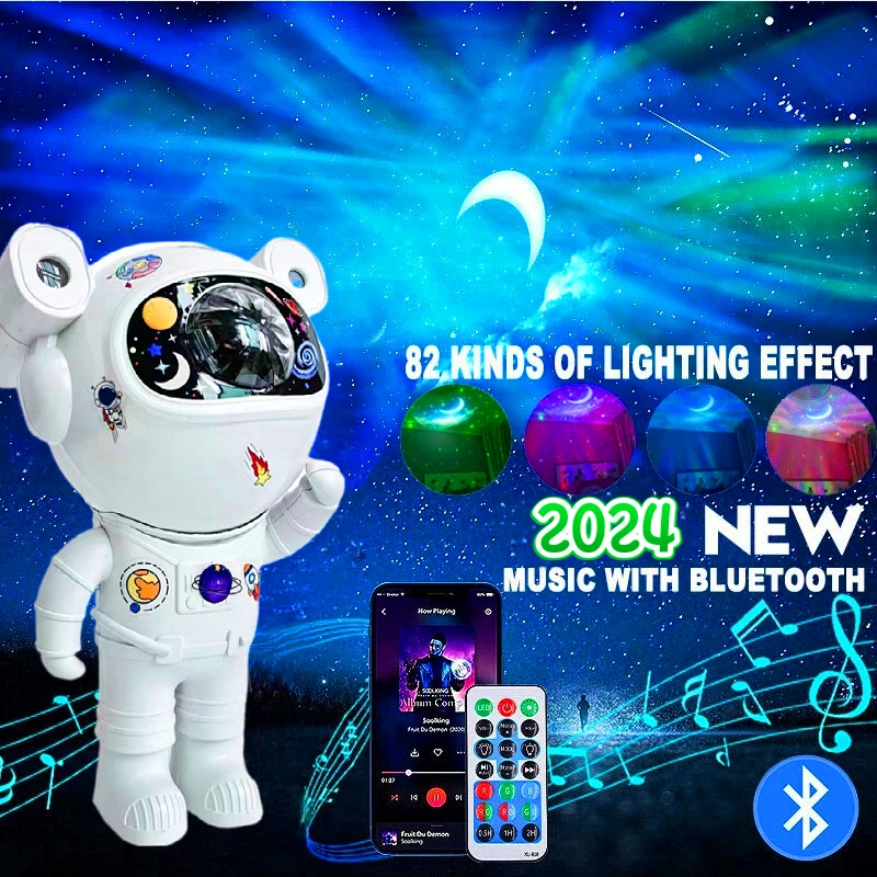 

Galaxy Lighting для детей: Bluetooth-проектор со звездой астронавта со светодиодными эффектами Авроры и лунной туманностью — идеальный ночник для спальни