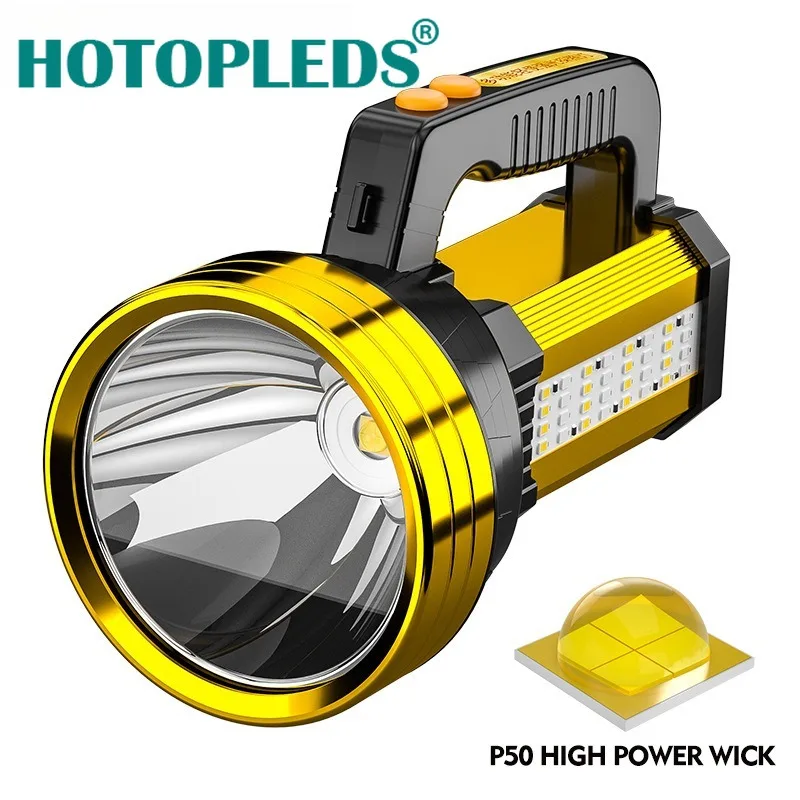 

Wholesale led strong light flashlight P50 household camping emergency charging portable patrol fishing searchlight