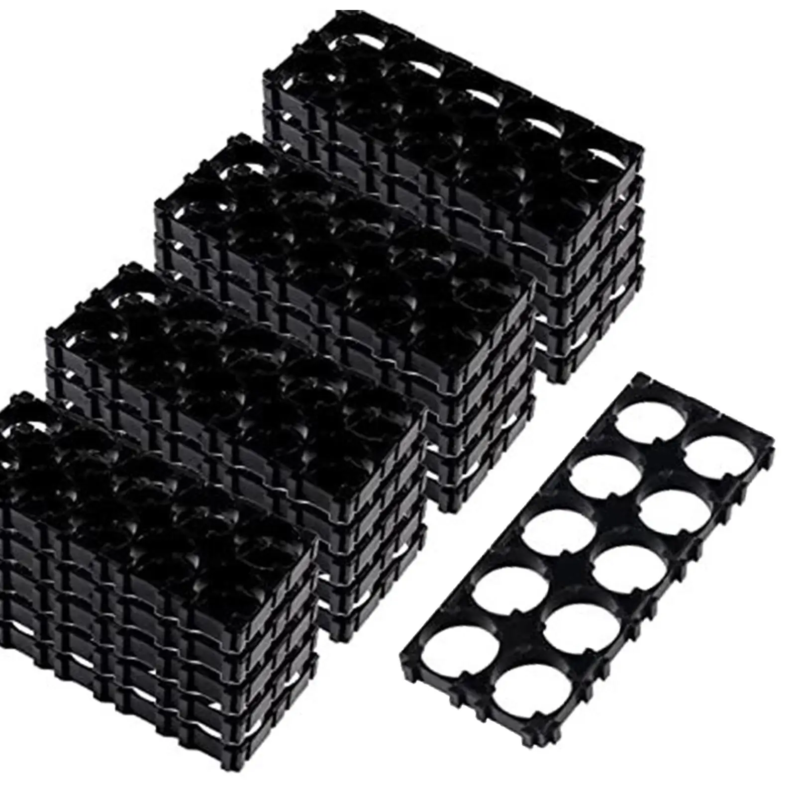 20Pcs 18650 Lithium Battery Holder 2x5 Bracket Cylindrical Cell Spacer Protection Board Battery Case Holder for DIY Battery Pack