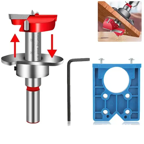 ABS 35mm Concealed Hinge Boring Jig Wood Furniture Door Cabinets Hinge Installation Tool Hinge Hole Drilling Guide for Carpentry