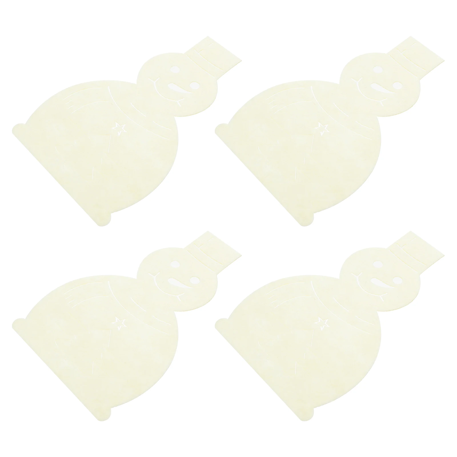 

4Pcs Felt Christmas Snowman Cutlery Bags Tableware Covers Practical Storage Washable Xmas Silverware Holder PARTY