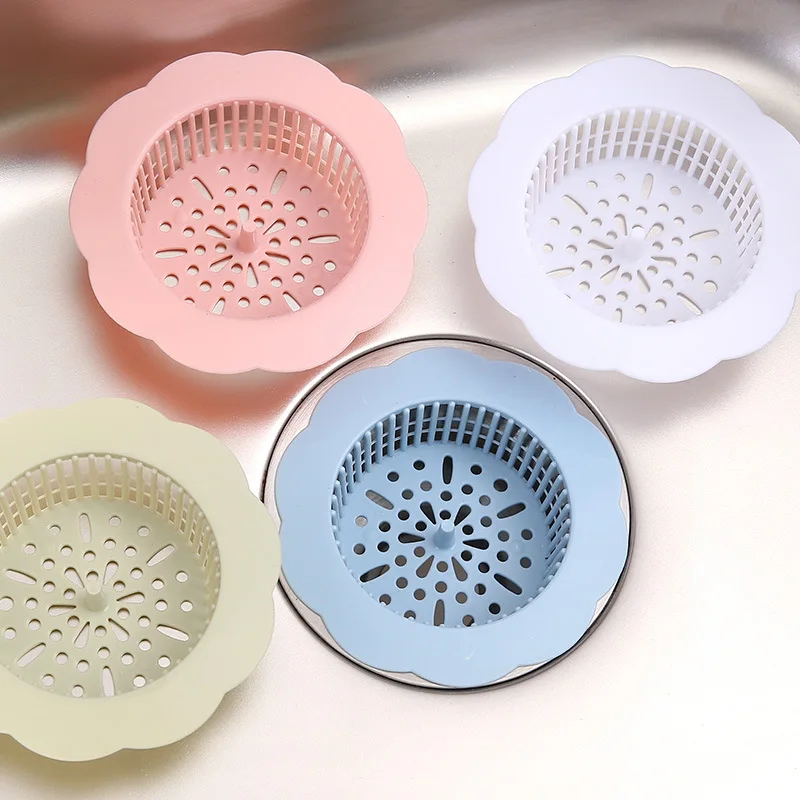 Shower Hair Filter Kitchen Floor Drain Sink Plug Dishwashing Basin Anti-clogging Net Sewer Outlet Cover For Bathroom Accessories