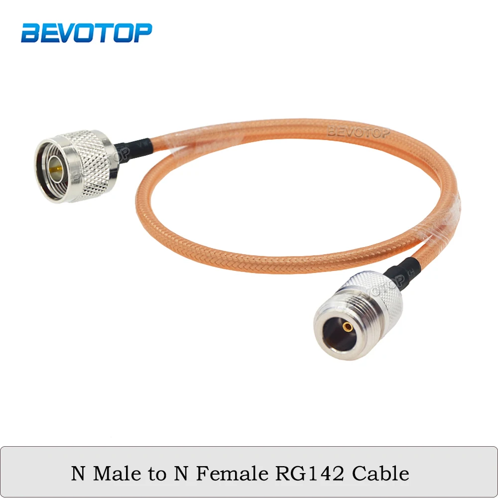 

1Pcs N Male Plug to N Female Jack Connector RG142 Double Shielded Cable Low Loss Temperature Resistant RF Coaxial Pigtail Jumper