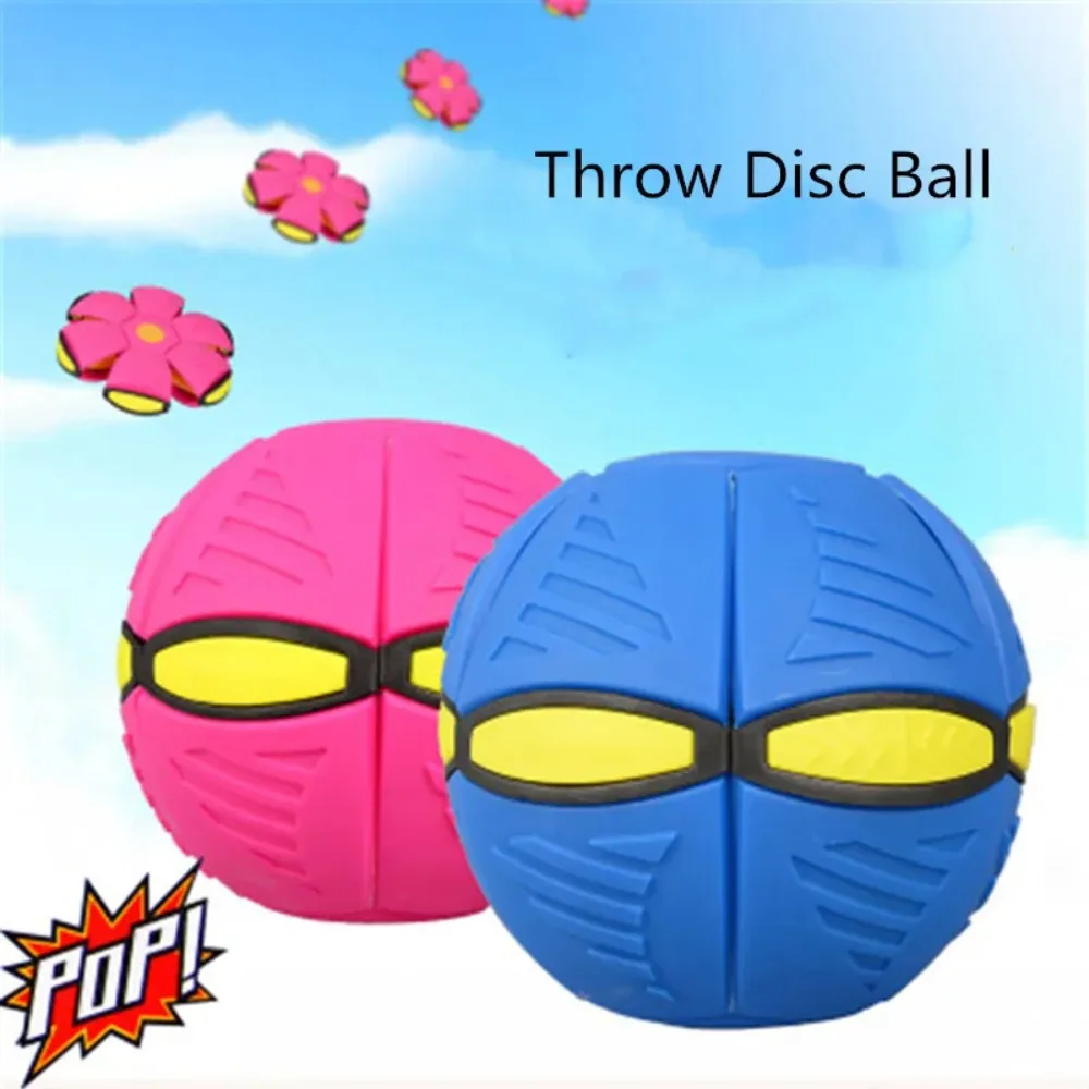 Outdoor Parent-child Game Flying Saucer Morphing Ball Stepping Ball Light Bouncing Ball Elastic Flying Saucer Children's Toys