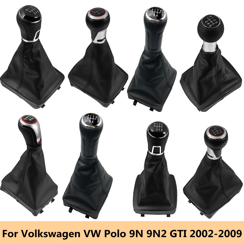 

Car Gear Shift Knob Lever Gaitor Boot Dustproof Cover For Volkswagen VW Polo 9N 9N2 GTI 2002 - 2009