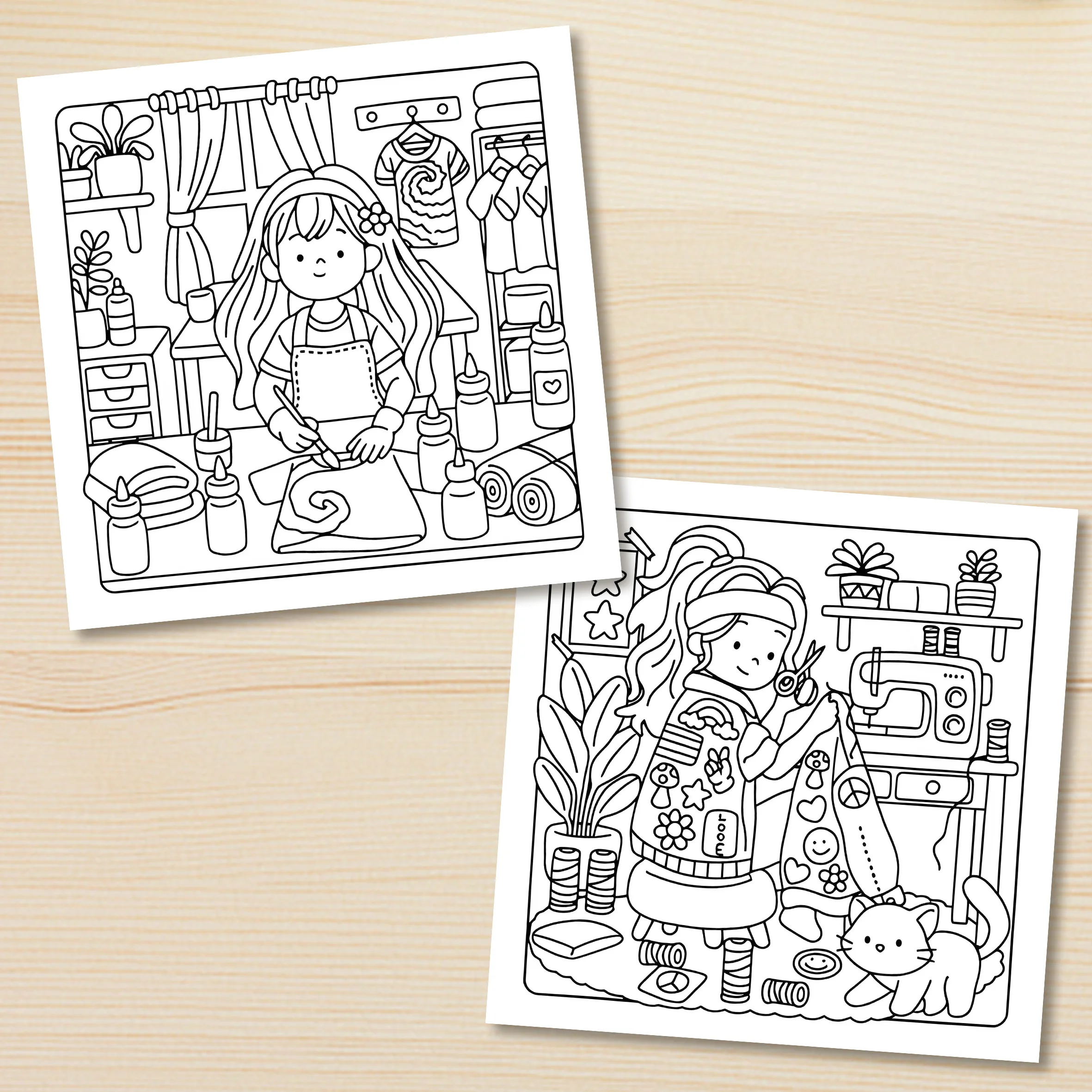 BOHO GIRL: Coloring Book for Adults Featuring Cute Cozy Daily Activities for Relaxation (Cozy Spaces Coloring)